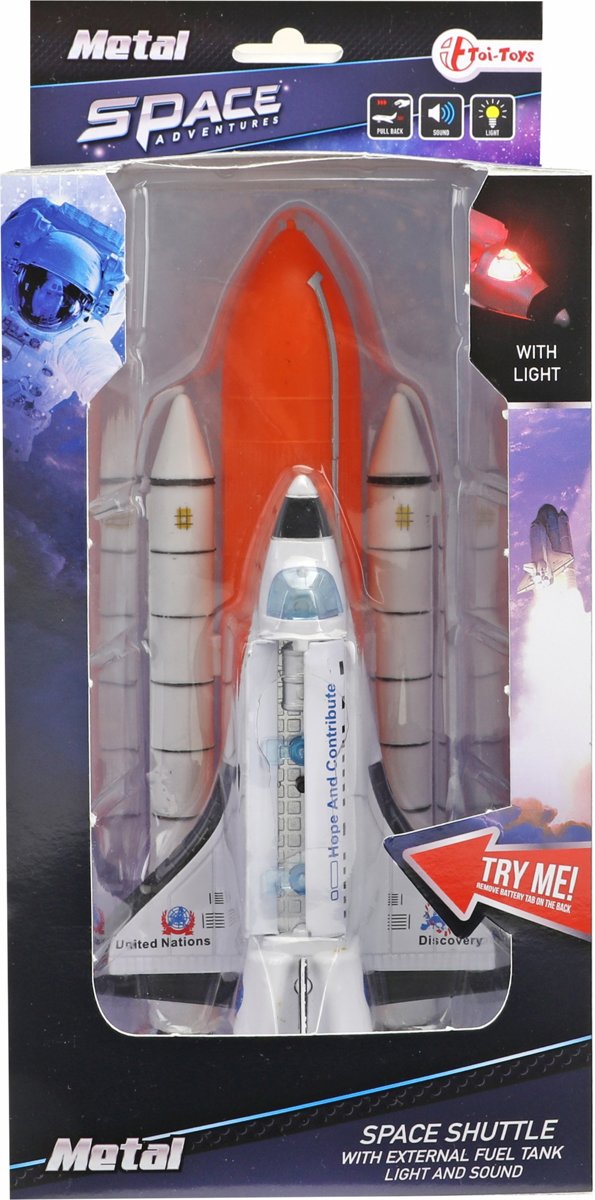 Toi-toys Space Shuttle Met Licht En Geluid Wit/oranje 20 Cm