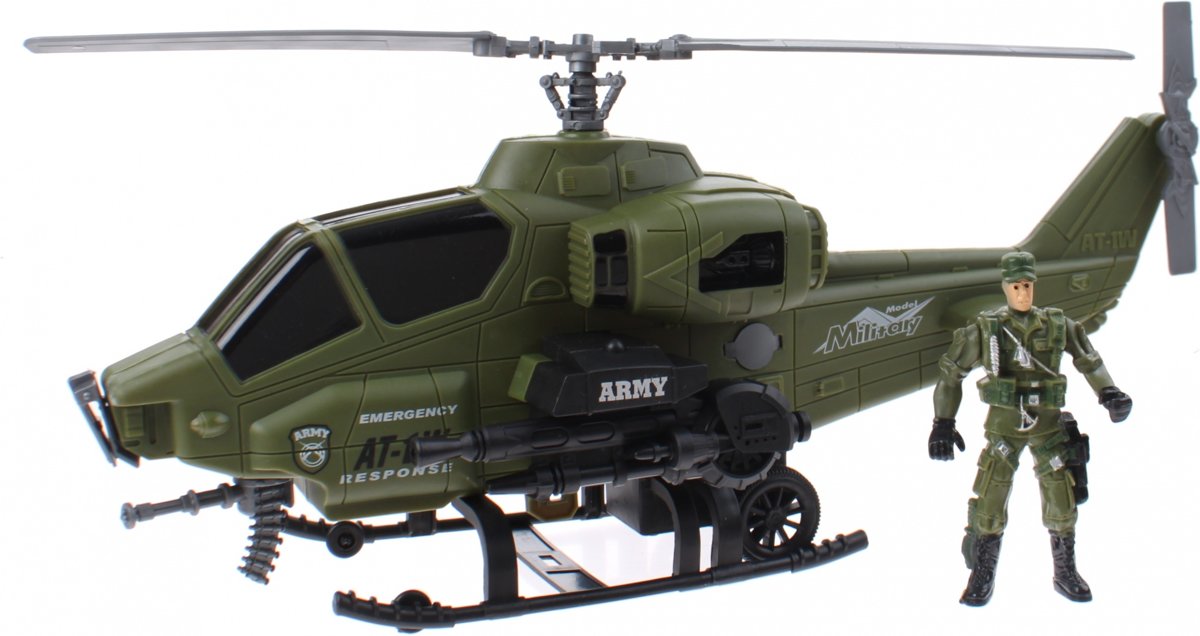 Toi-toys Speelset Army Special Forces Helikopter Groen 3-delig