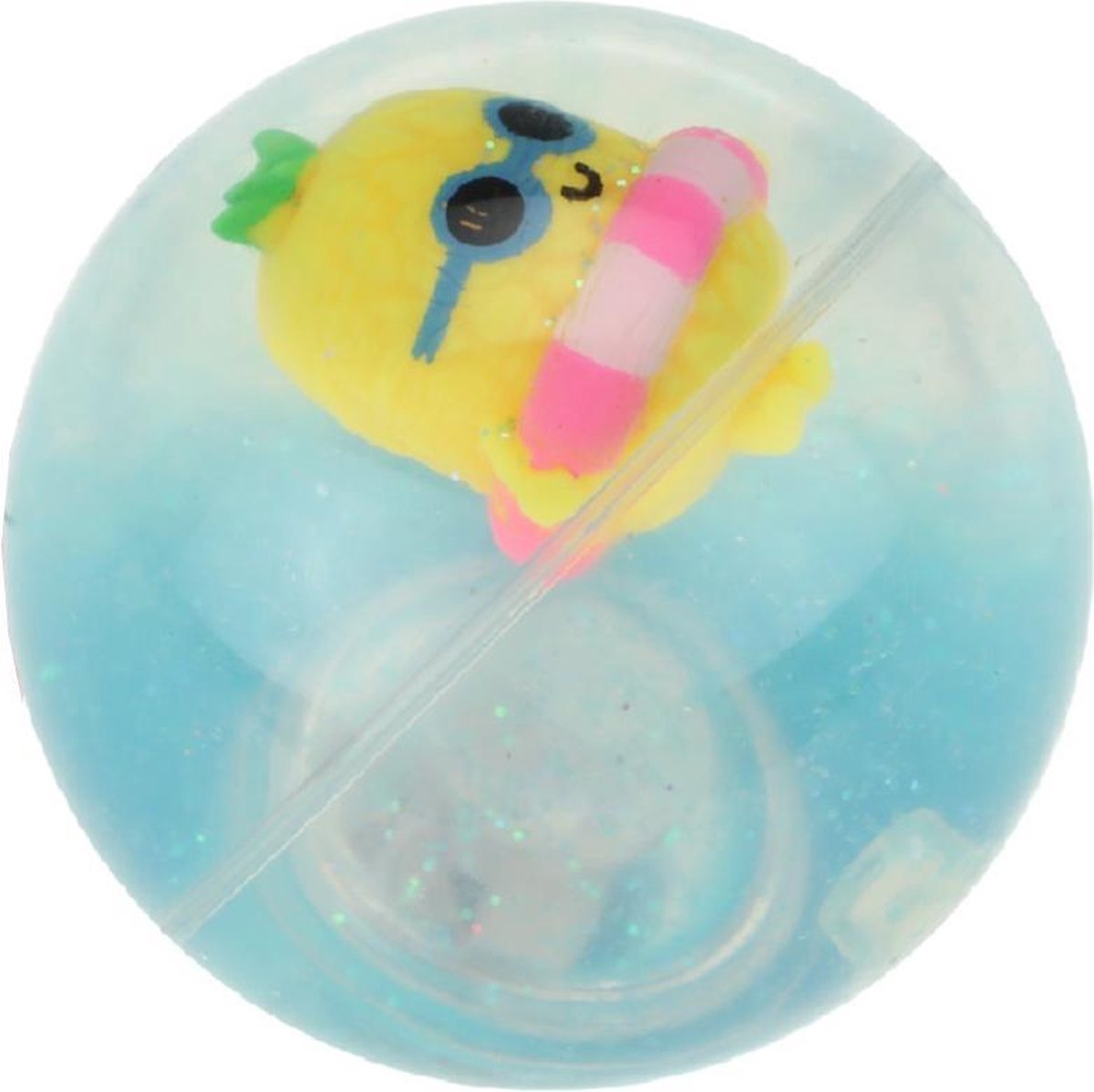 Toi-toys Stuiterbal Ananas Met Licht Blauw 7 Cm