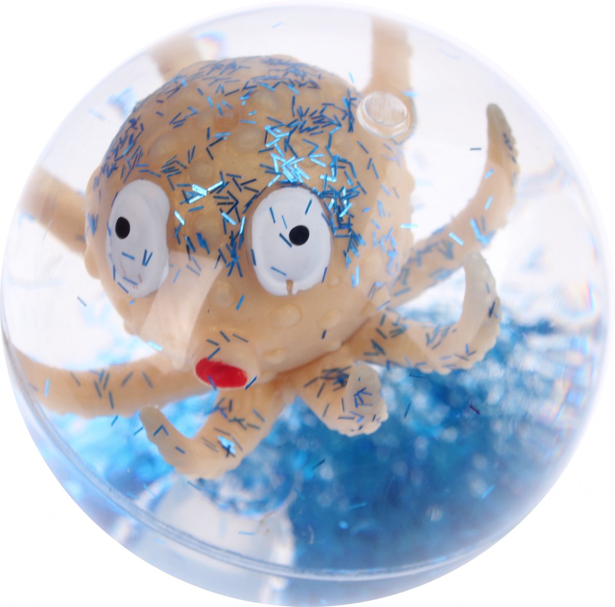 Toi-toys Stuiterbal Octopus Bruin Met Licht 6 Cm