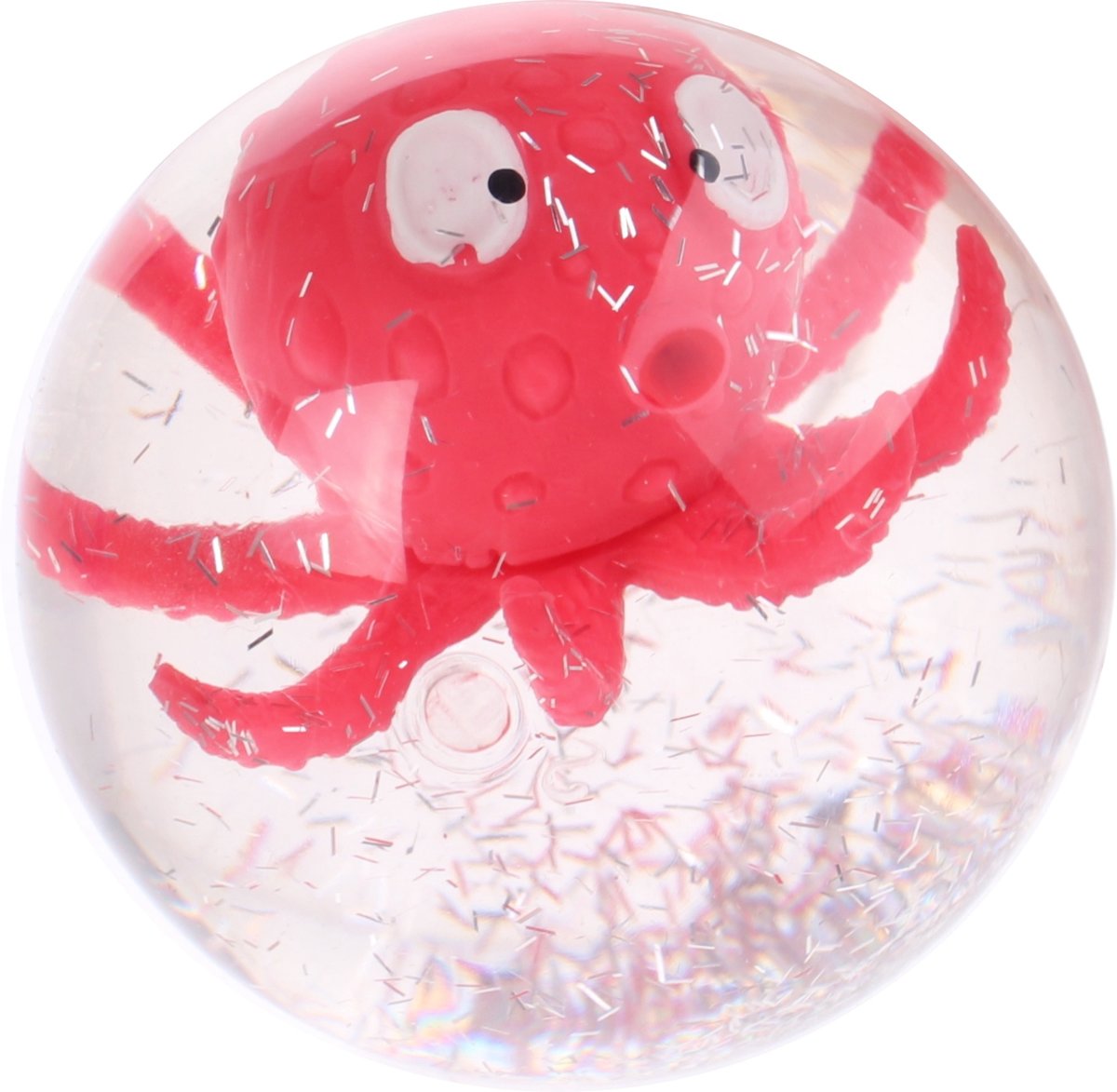 Toi-toys Stuiterbal Octopus Rood Met Licht 6 Cm