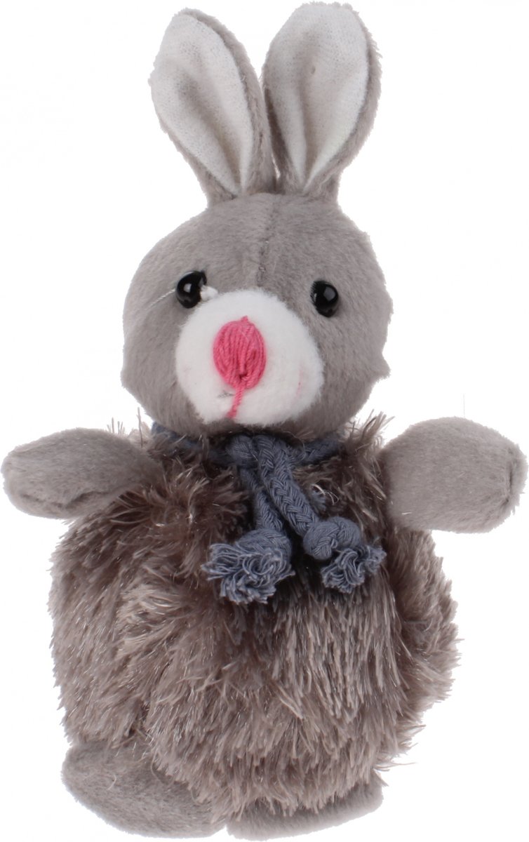 Toi-toys Stuiterknuffel Konijn 10 Cm Grijs