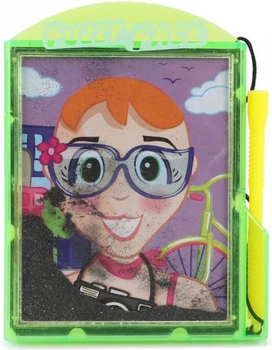 Toi-toys Tekenbord Magnetic Fuzzy Face Junior Groen 2-delig