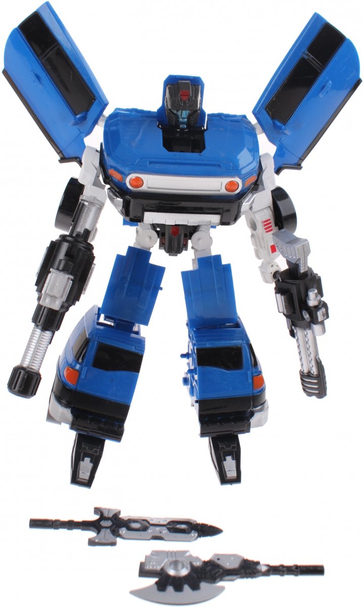 Toi-toys Transformation Robot Busje 26 Cm Blauw