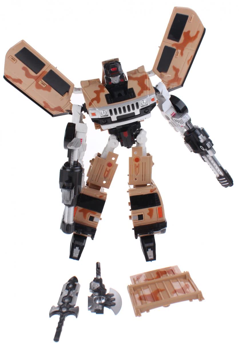 Toi-toys Transformation Robot Busje 26 Cm Bruin