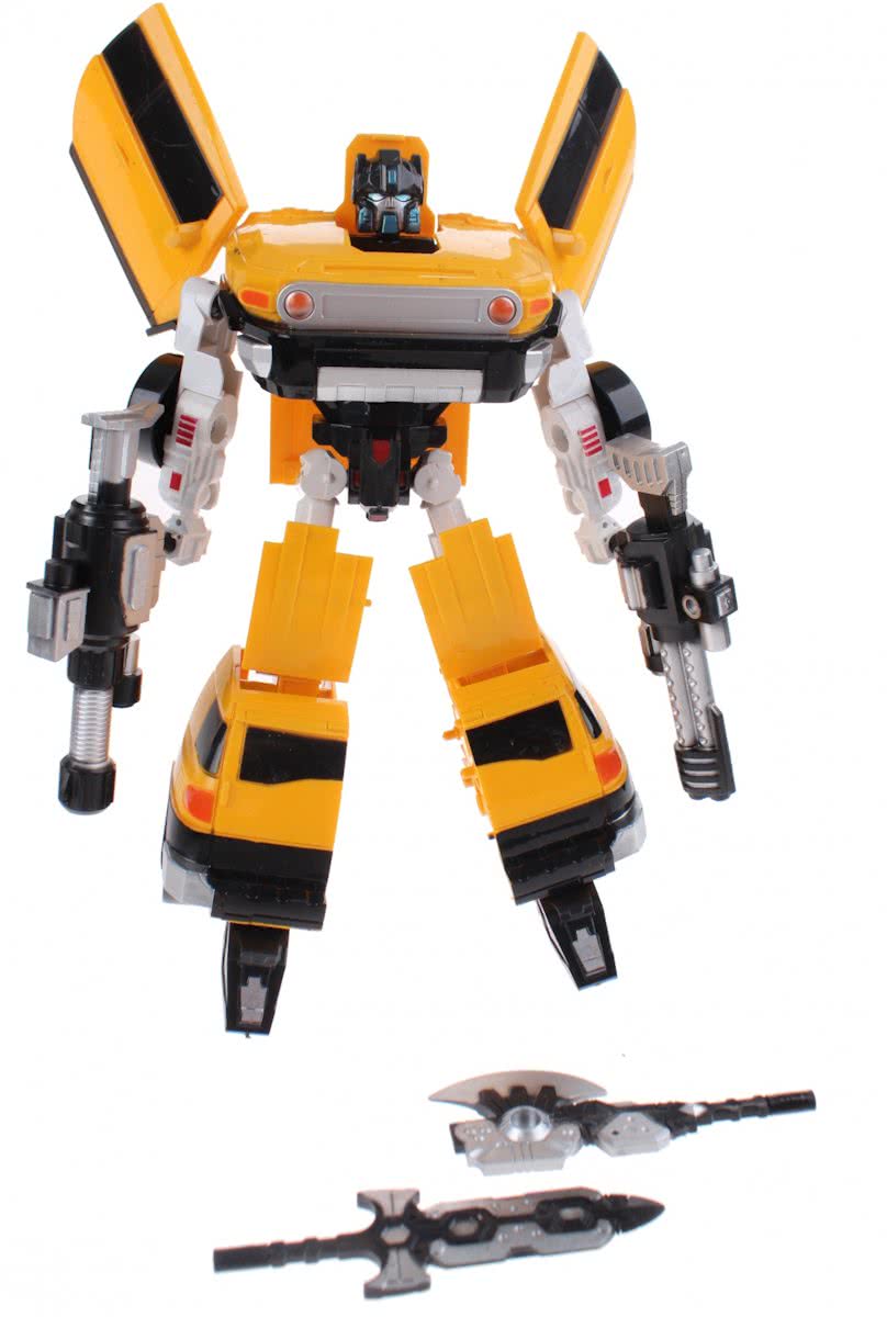 Toi-toys Transformation Robot Busje 26 Cm Geel