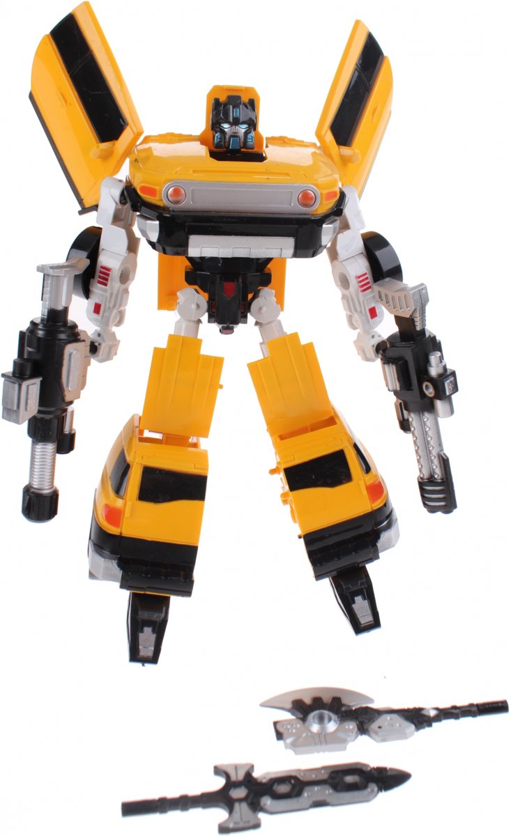 Toi-toys Transformation Robot Busje 26 Cm Geel