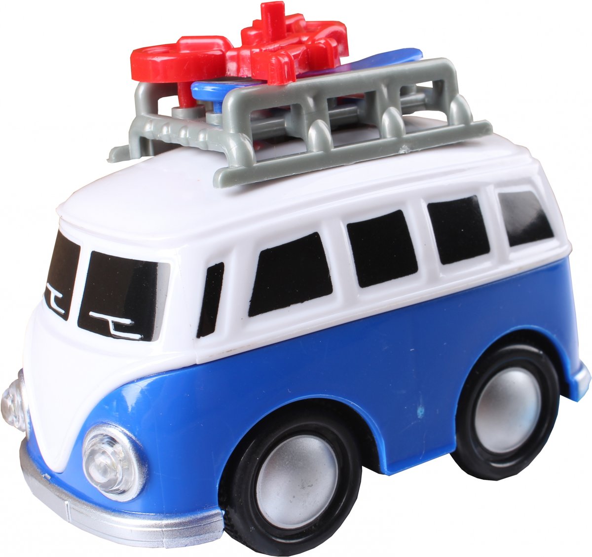 Toi-toys Volkswagenbus 10 Cm Blauw Met Fietsen