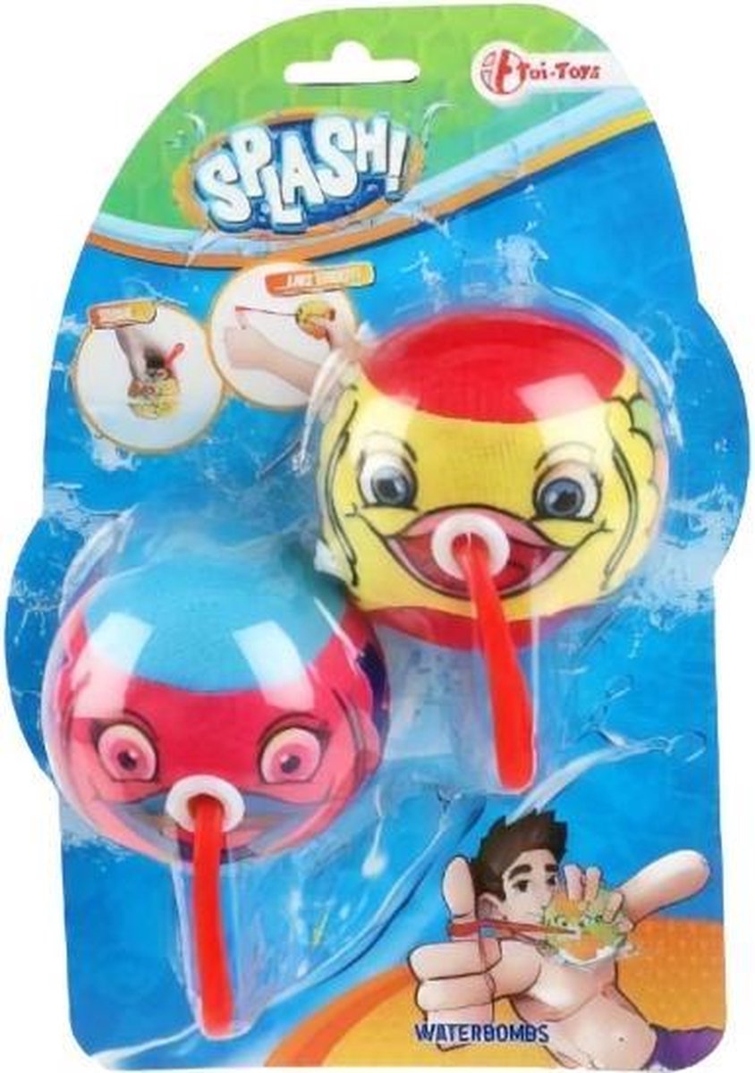 Toi-toys Waterbal Vingerkatapult Splash Junior Blauw/rood 2 St.