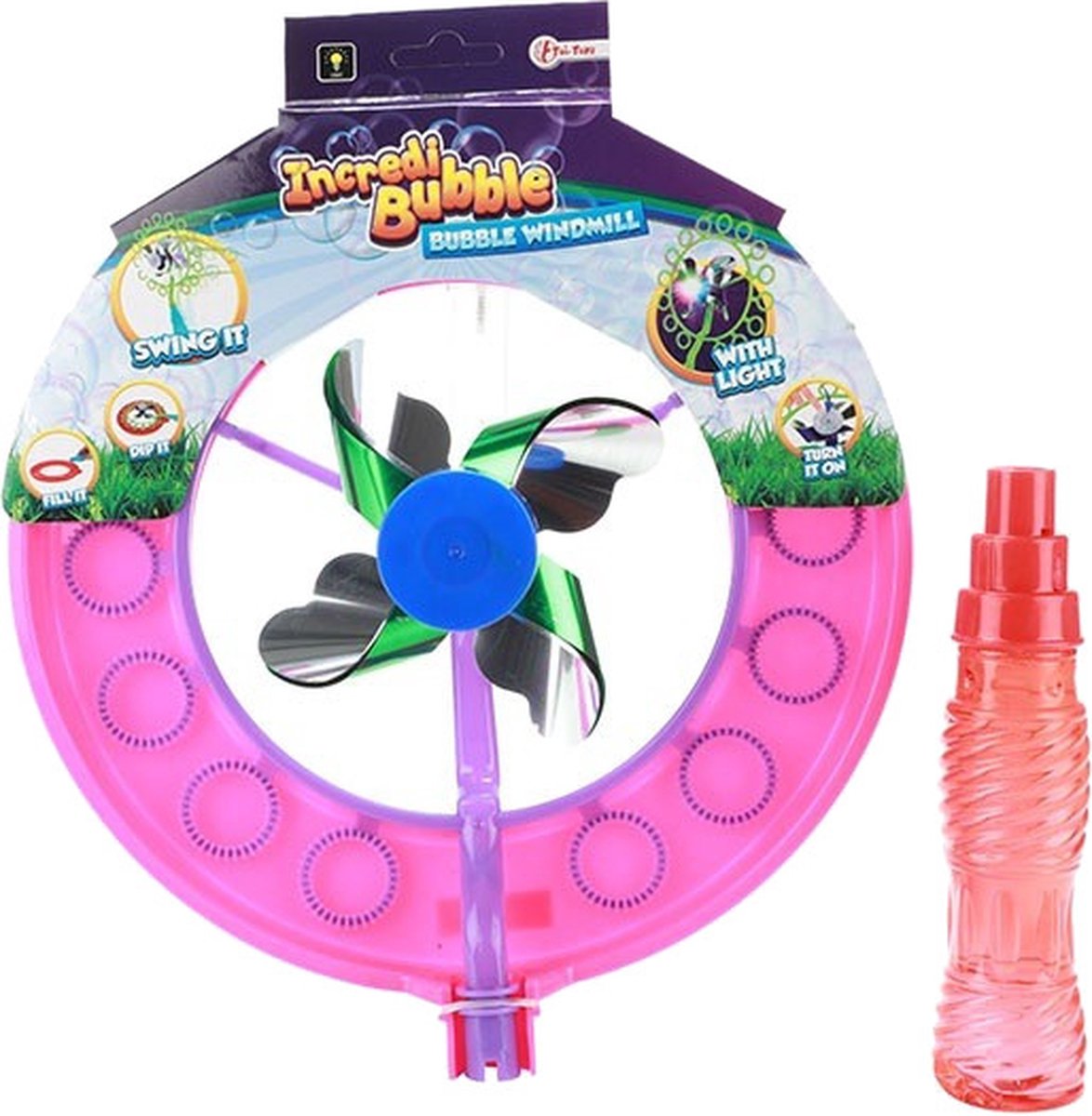 Toi-toys Windmolen Met Bellenblaas Incredibubble 42 Cm Roze