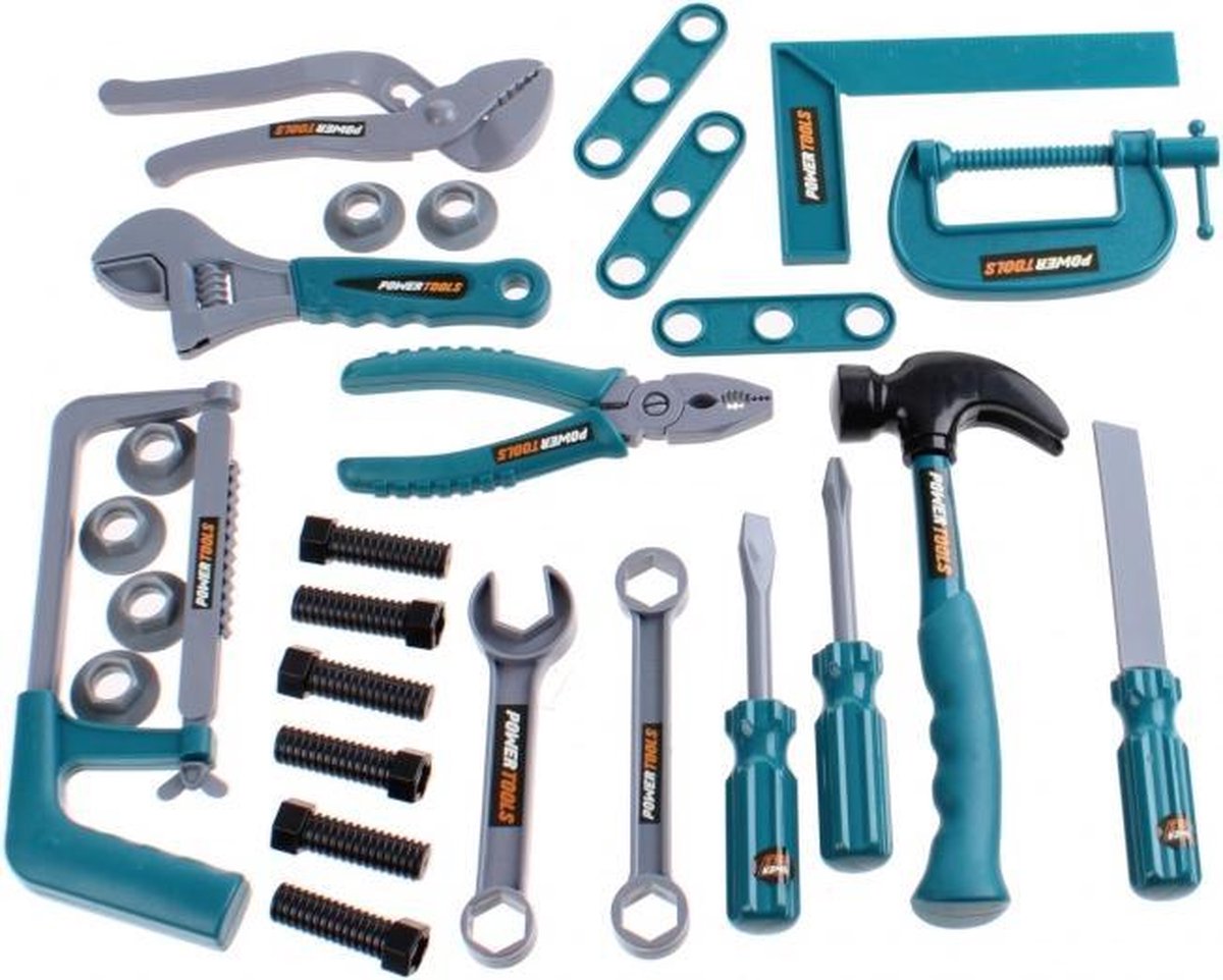 gereedschapsset Power Tools 30-delig grijs