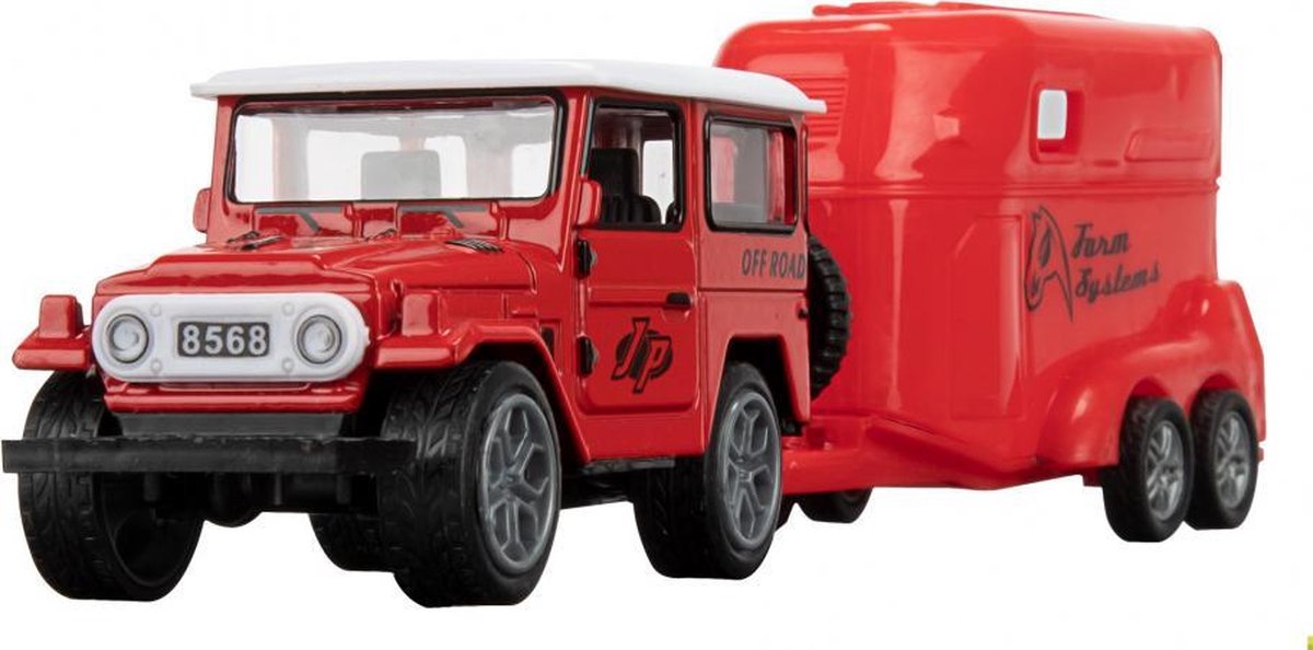 jeep off-road junior 4 cm metaal rood 2-delig