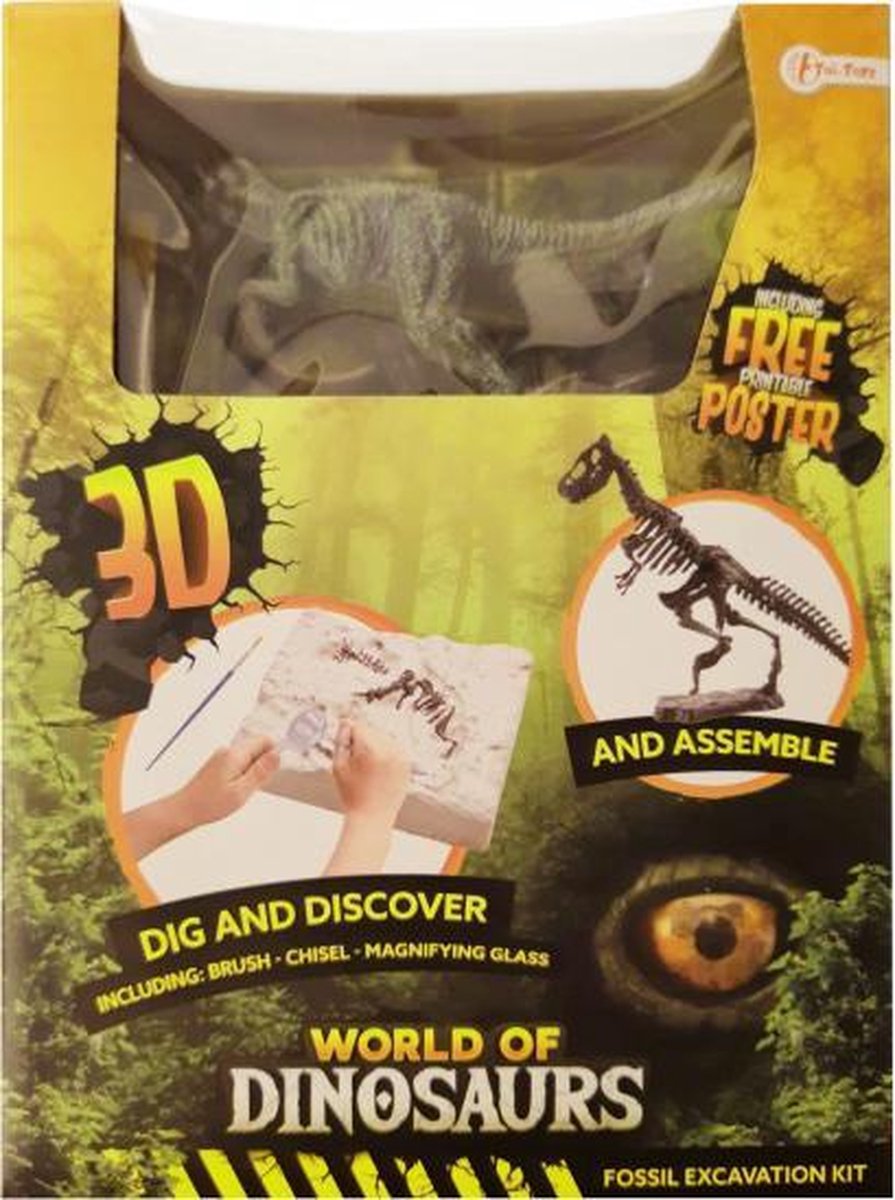 opgraafkit World of Dinosaurs t-rex gips 5-delig