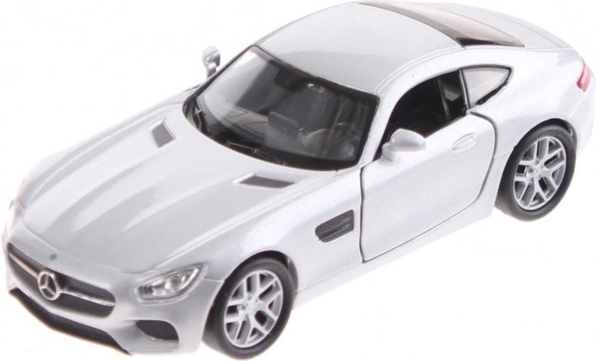 schaalmodel Mercedes-Benz AMG GT zilver 11cm