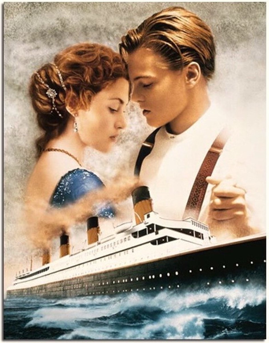 TOPMO - Jack & Rose - Titanic - 40X50CM- Diamond painting pakket - HQ Diamond Painting - VOLLEDIG dekkend - Diamant Schilderen - voor Volwassenen – ROND- Diamond DOTZ