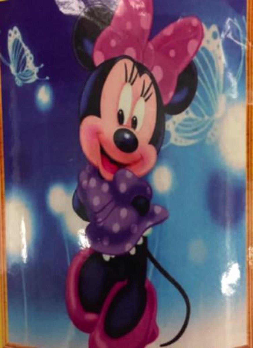 TOPMO- Disney  Minnie Mouse  - Diamond painting pakket - HQ Diamond Painting - volledig dekkend - Diamant Schilderen – voor Volwassenen – ROND - 40 x 50 CM