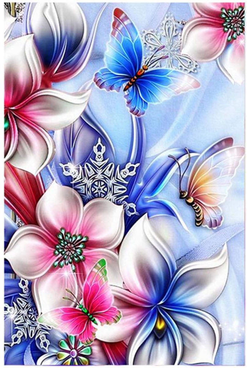 TOPMO- Flora - 40 x 50 CM - Diamond painting pakket - HQ Diamond Painting - VOLLEDIG dekkend - Diamant Schilderen - voor Volwassenen – ROND