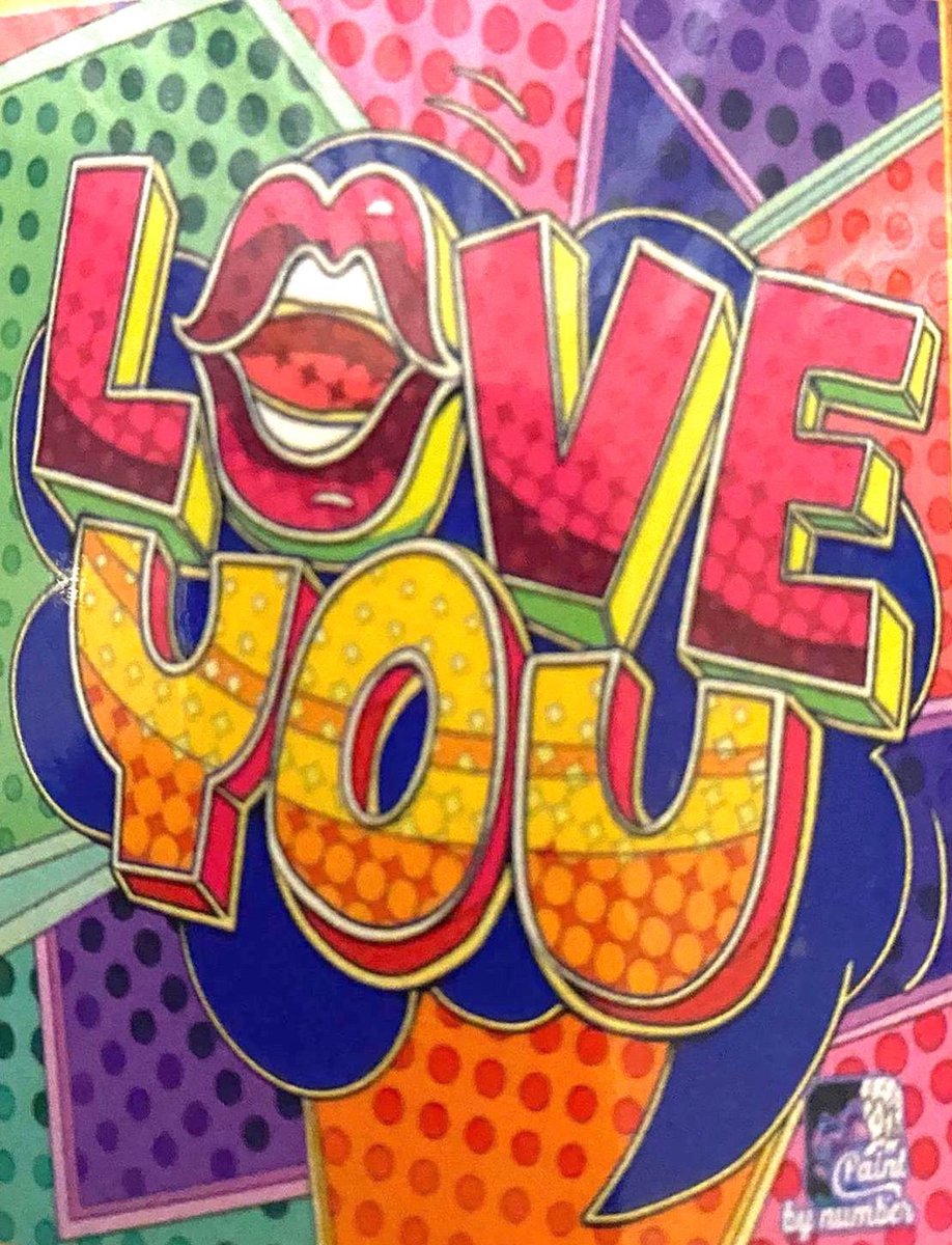 TOPMO -LOVE YOU- Diamond painting- Diamond DOTZ- HQ Diamond Painting pakket - VOLLEDIG dekkend - Diamant Schilderen - voor Volwassenen – ROND- 40X50CM