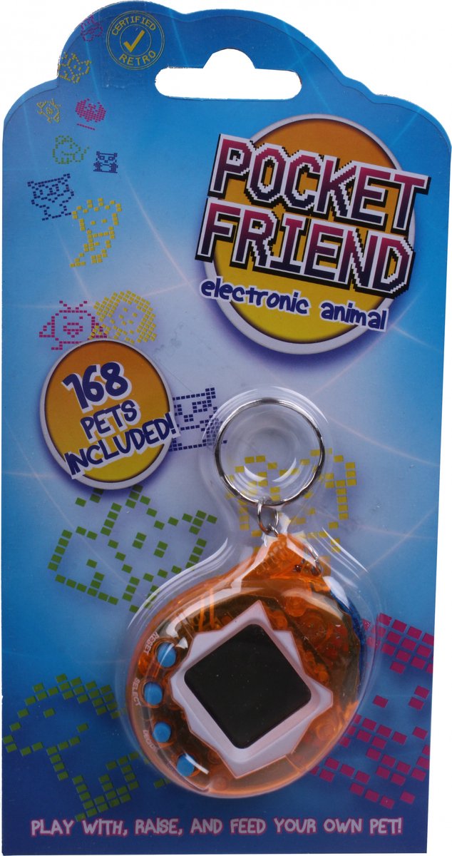 Toys Amsterdam Huisdier Pocket Friend Elektronisch 6 Cm Oranje