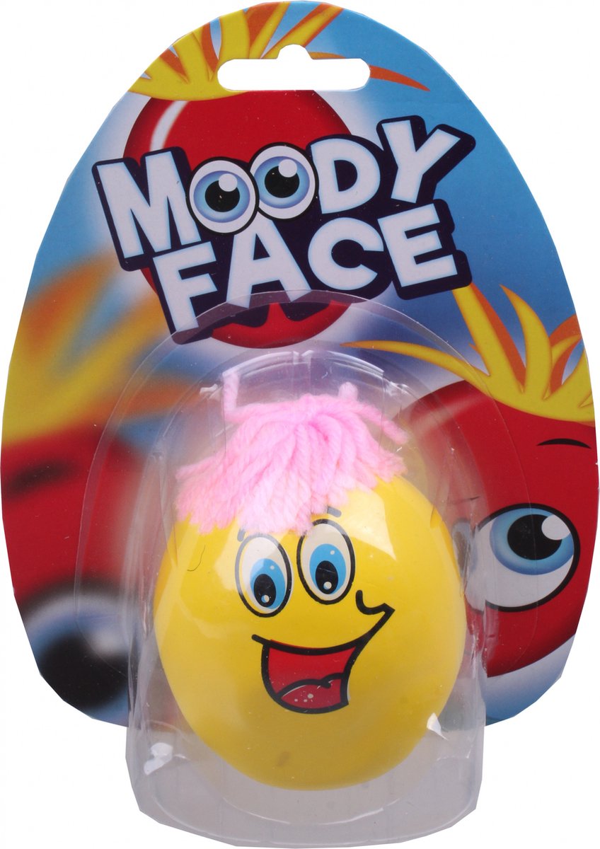 Toys Amsterdam Kneedhoofd Moody Face Junior 7 Cm Geel