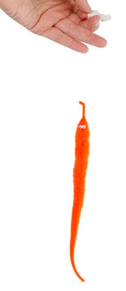 Toys Amsterdam Magische Worm Junior 20 Cm Pluche Oranje