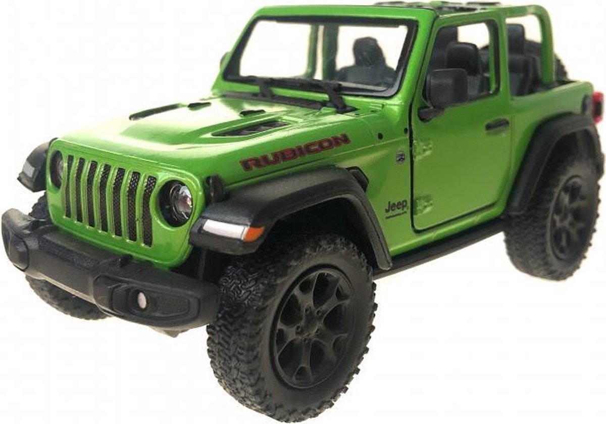 jeep Wrangler jongens pull-back 15 cm staal groen