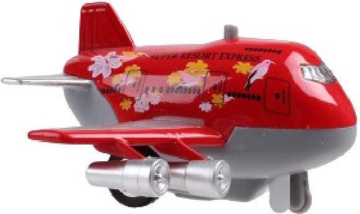 jet-vliegtuig Sonic Jumbo Jet 9 cm die-cast rood