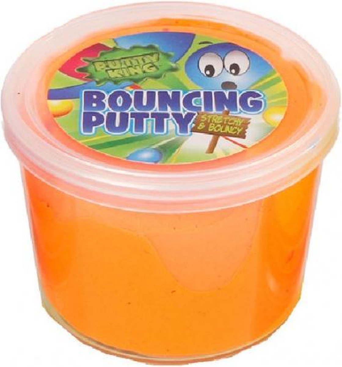 kneeddeeg Bouncy Putty King junior 35 gram oranje