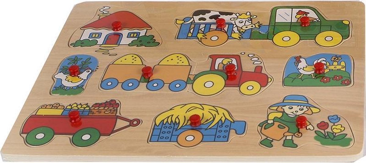 knoppuzzel junior 30 x 22 cm hout 11-delig