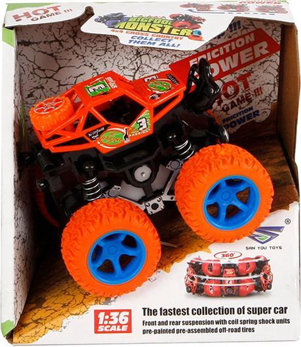 monstertruck Bigfoot junior 9 cm oranje