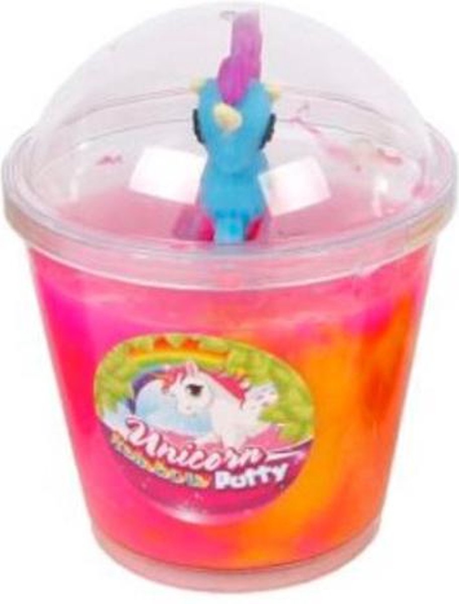 putty Unicorn junior 10 cm blauw 2-delig