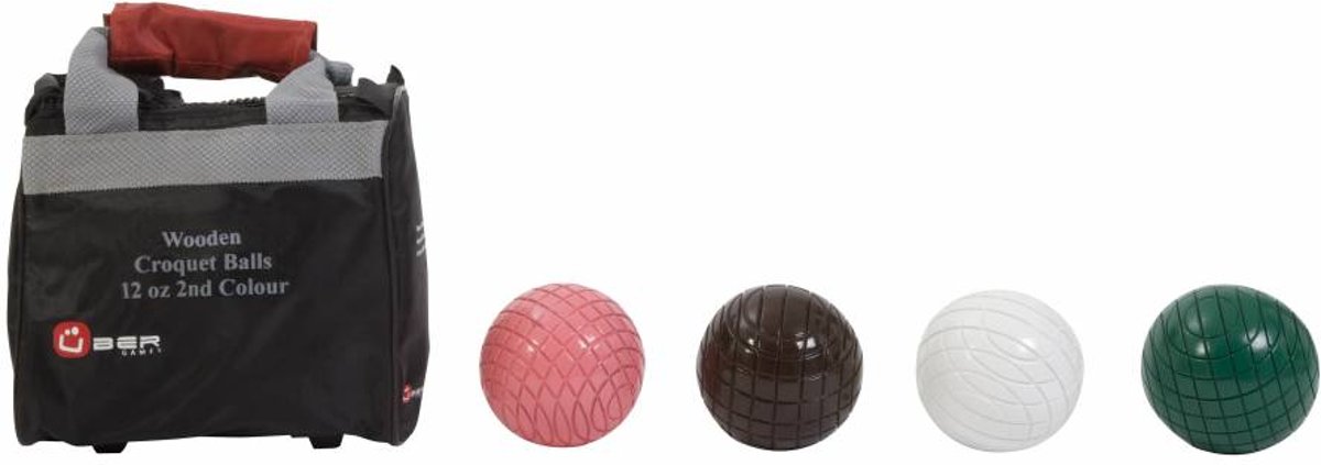 Croquet Ballen - 340 gram - 2e Kleuren - Hout