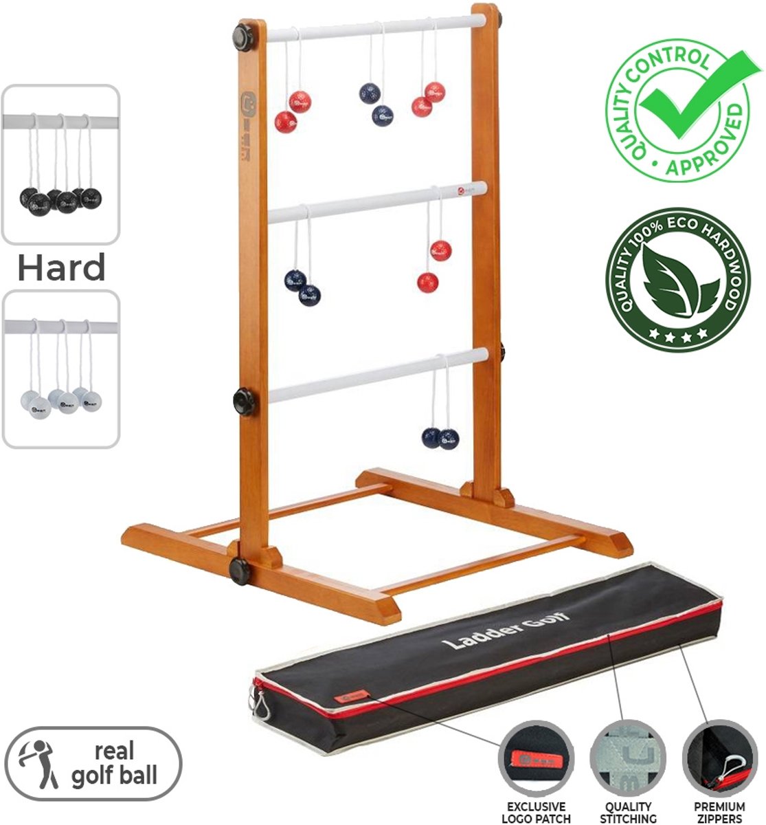 Laddergolf spel - Golf ballen - Rood Blauw - Luxe Compleet en Prof.