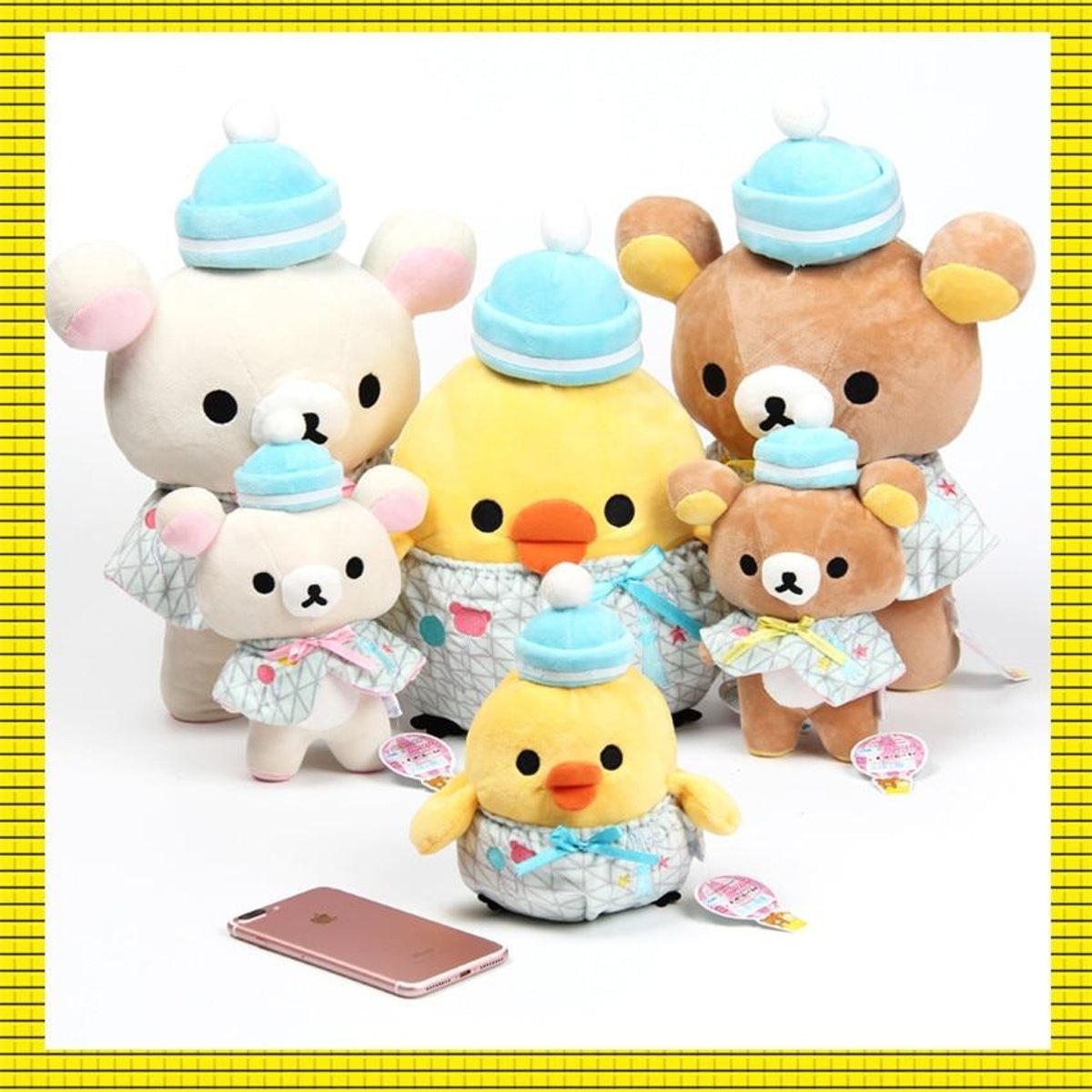 Knuffelpop 3 stuk 25/45 cm Kawaii grote bruine japanse stijl rilakkuma knuffel teddybeer knuffel pop verjaardagscadeau gratis verzending - 25CM / Green