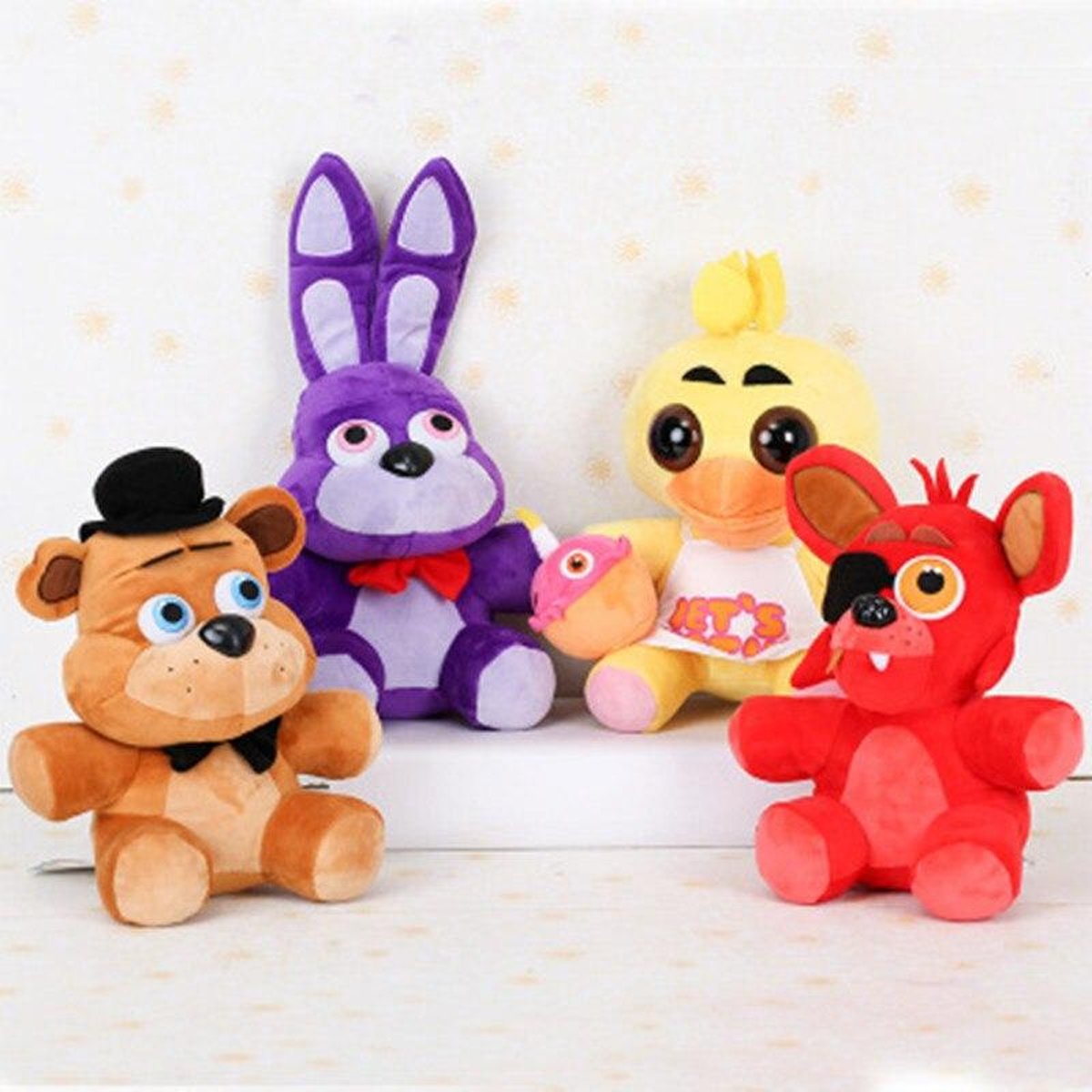 Knuffelpop 4 stks / partij 25 cm Vijf Nachten Bij Freddys FNAF Freddy Fazbear Beer Foxy Knuffels Pop Fnaf Gevulde & Pluche dieren poppen