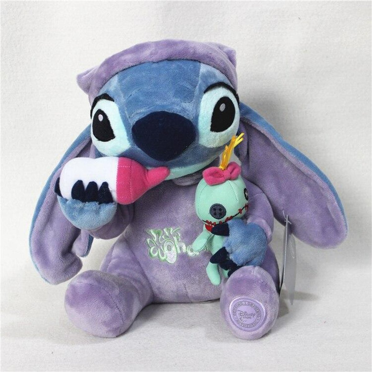 Knuffelpop Hoge Kwaliteit Lilo & Stitch Knuffels Knuffels Stitch Holding Scrump Gevulde Dier Poppen 28 CM Kinderen Zacht Speelgoed Gift