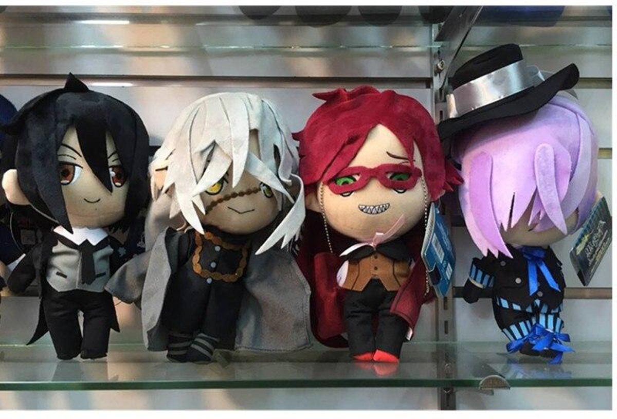 Knuffelpop Japanse Cartoon 4 Stijlen Black Butler Kuroshitsuji Ciel Sebastian Michael Knuffel Zachte Gevulde Poppen 25 CM - 25CM / Purple