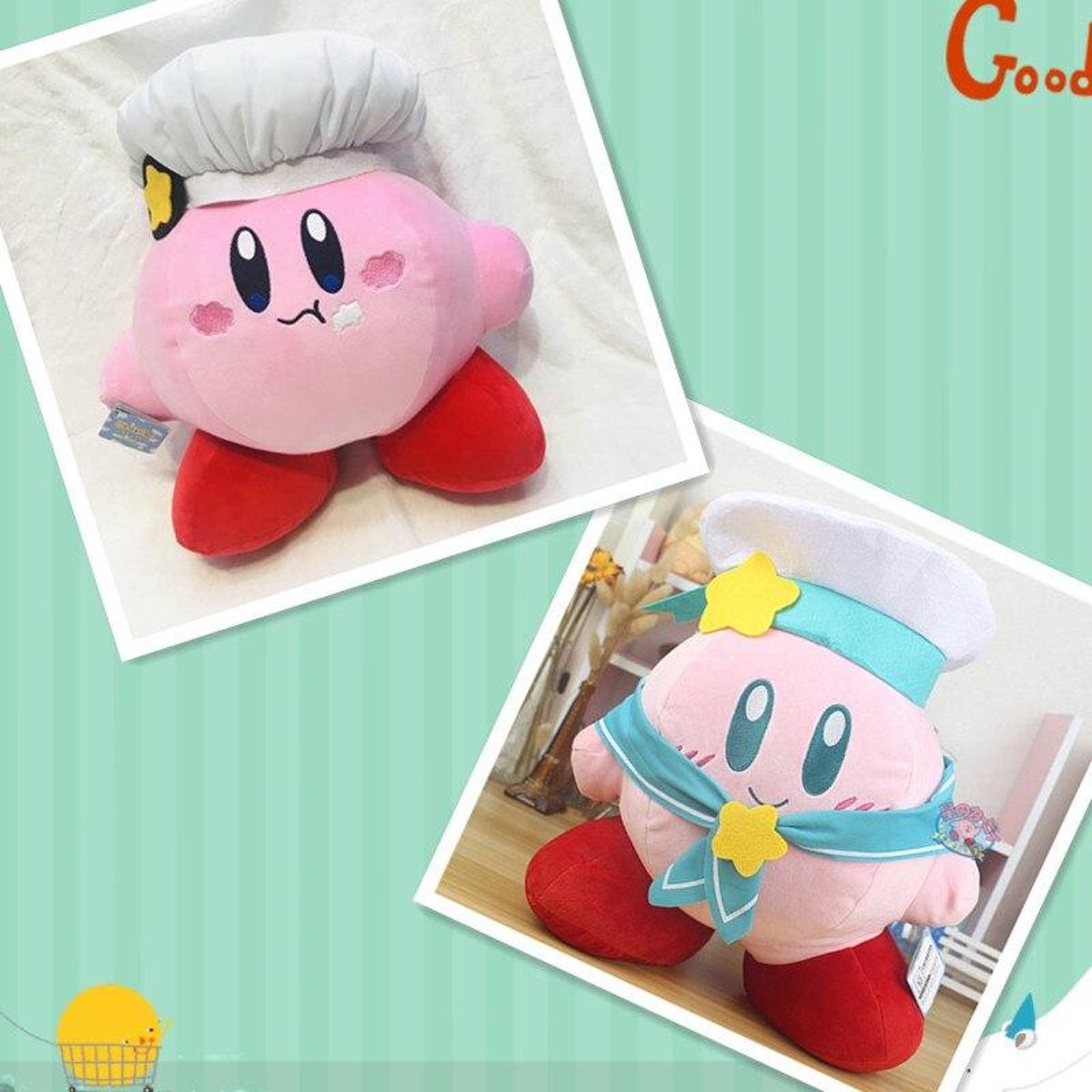 Knuffelpop nieuw 35 cm Kirby 25-jarig jubileum knuffel knuffel chef en marine schattig zacht speelgoed Geef je kind een verjaardagscadeau - 35cm / chef