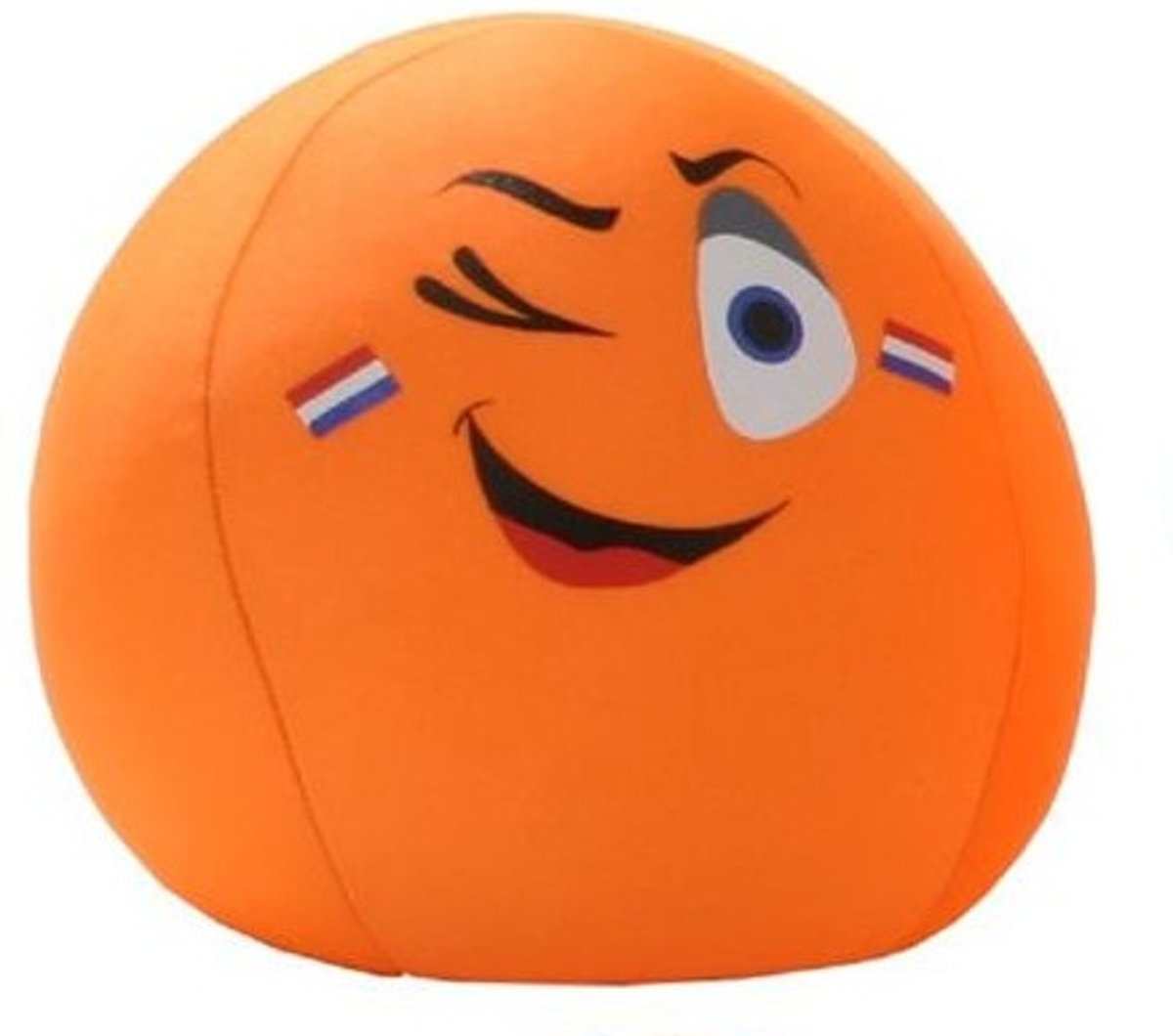 Vdm Anti-stressbal Holland Smiley Knipoog 15 Cm Oranje