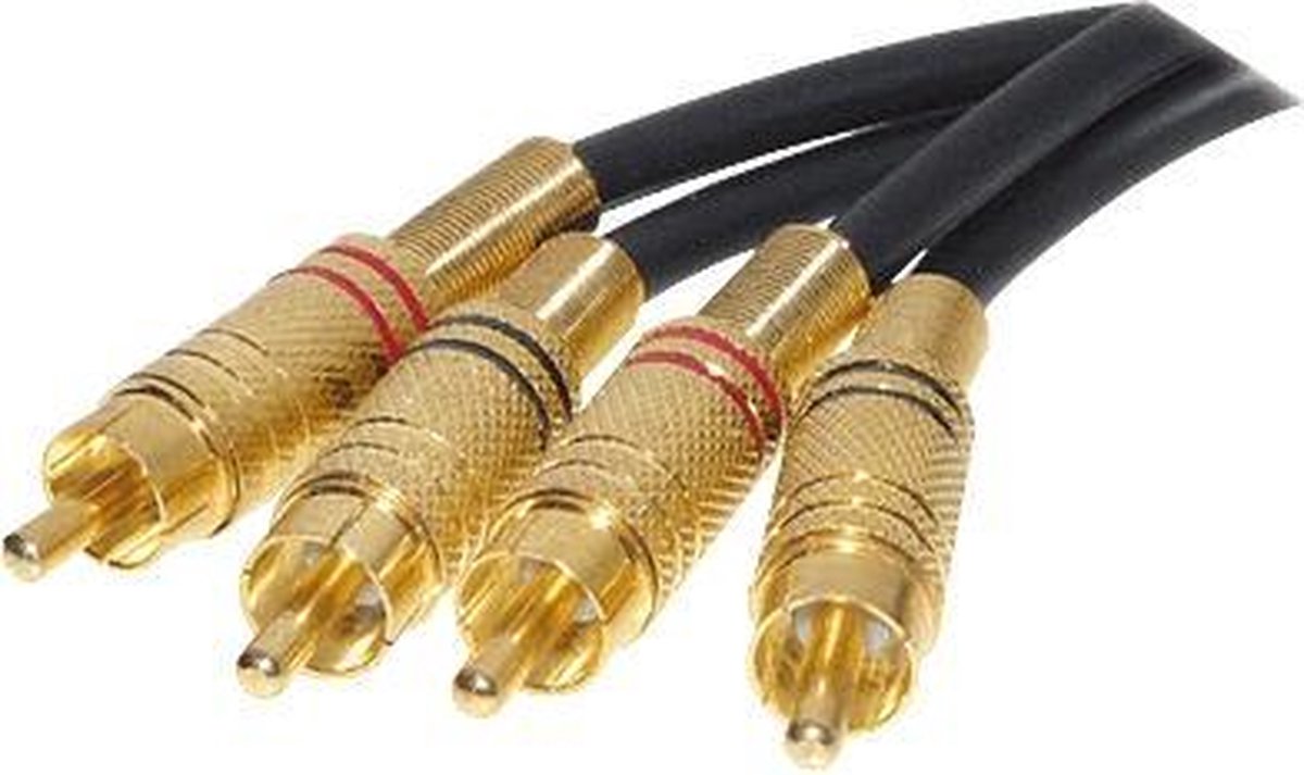 Vedimedia RCA 2.5m audio kabel 2,5 m 2 x RCA Zwart