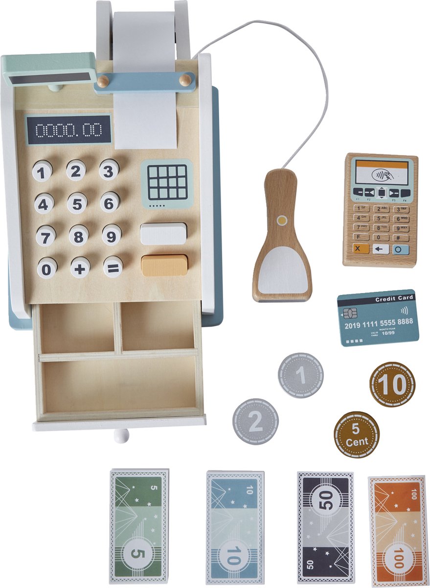 Vertbaudet Houten kassa en accessoires
