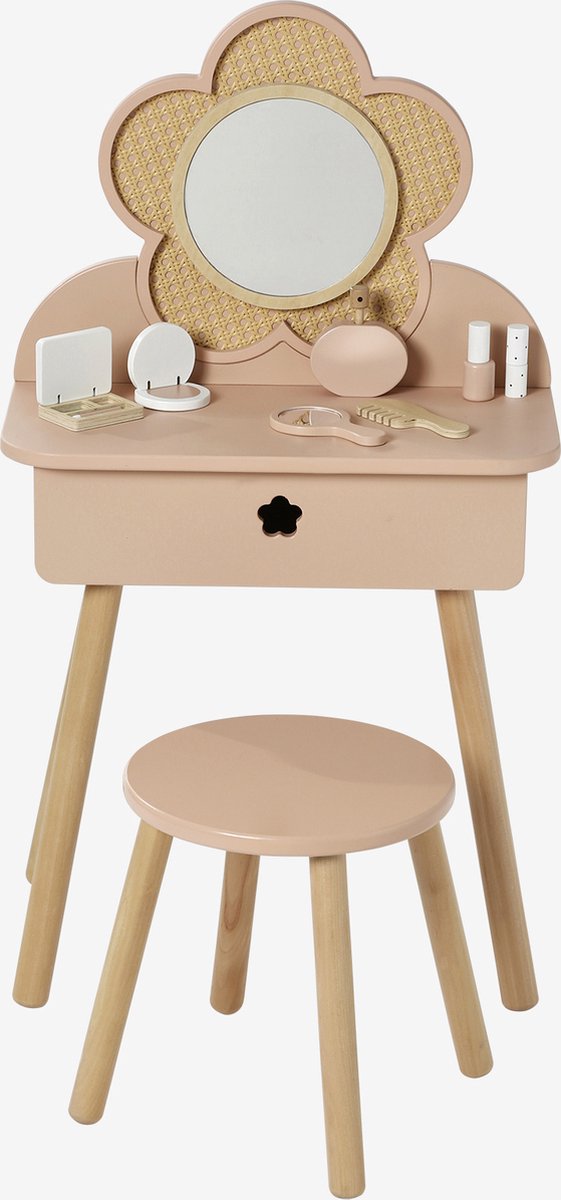 Vertbaudet Rieten kaptafel + accessoires in FSC® hout