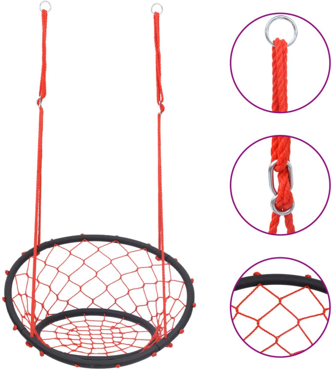 vidaXL Hangstoel net 60 cm