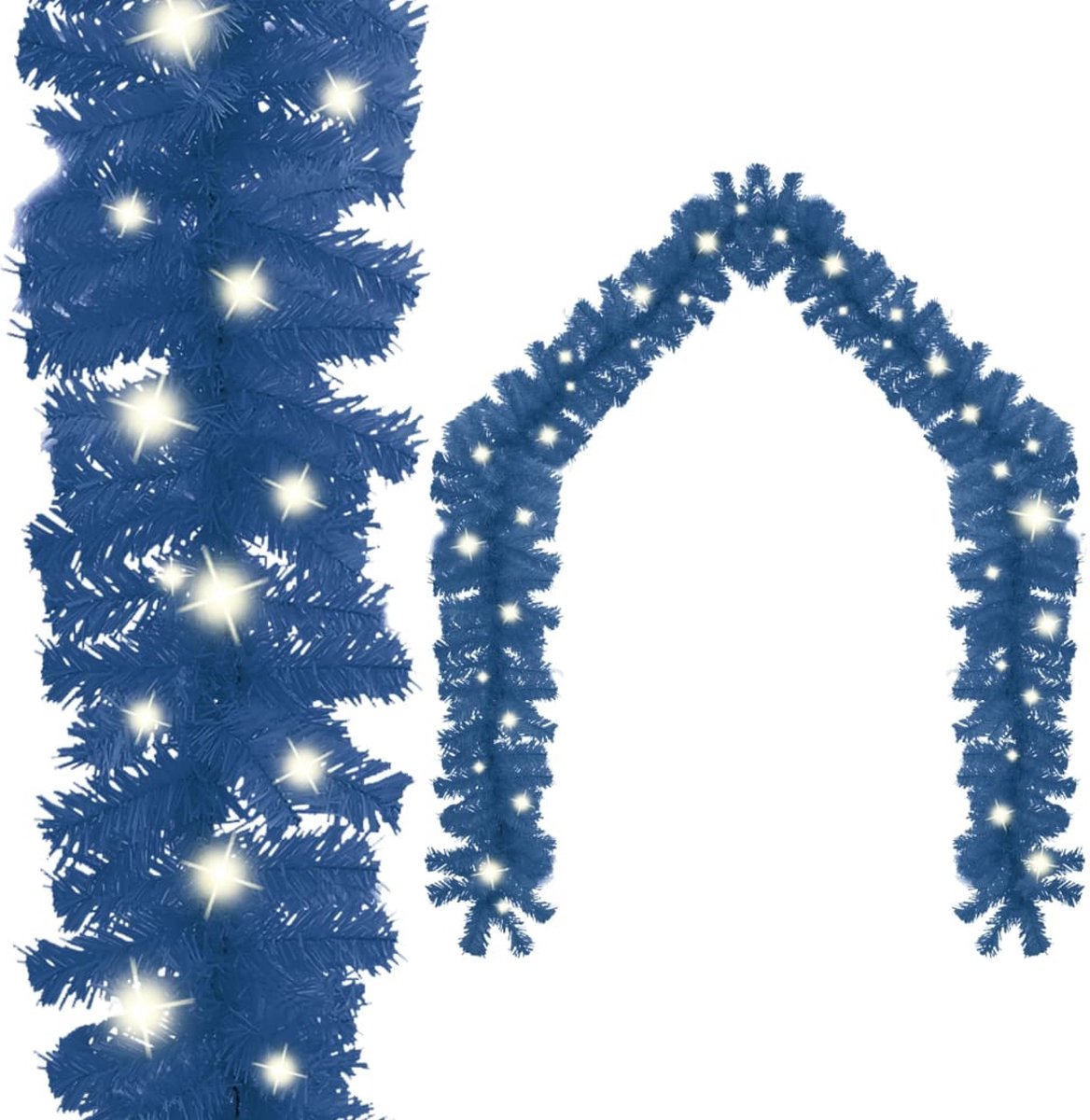 vidaXL Kerstslinger met LED-lampjes 10 m blauw