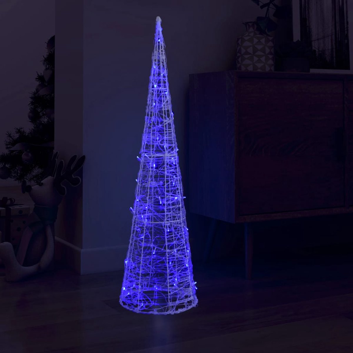 vidaXL Lichtkegel decoratief LED blauw 120 cm acryl