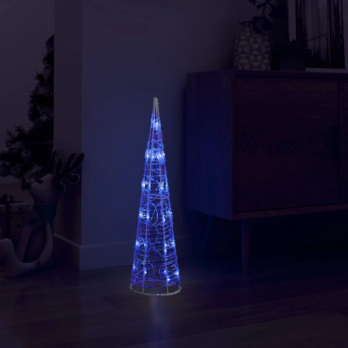 vidaXL Lichtkegel decoratief LED blauw 60 cm acryl