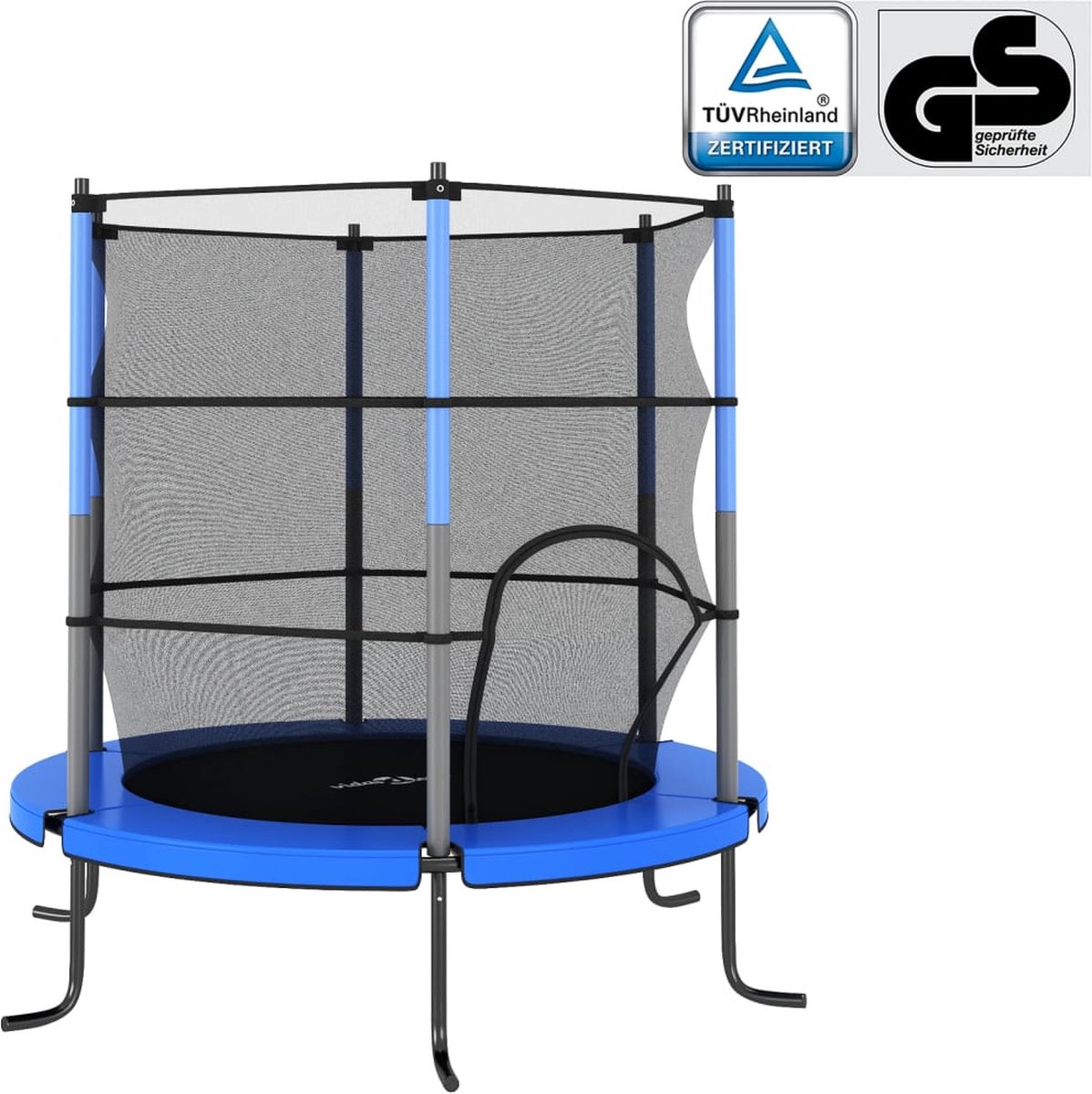 vidaXL Trampoline met veiligheidsnet rond 140x160 cm blauw