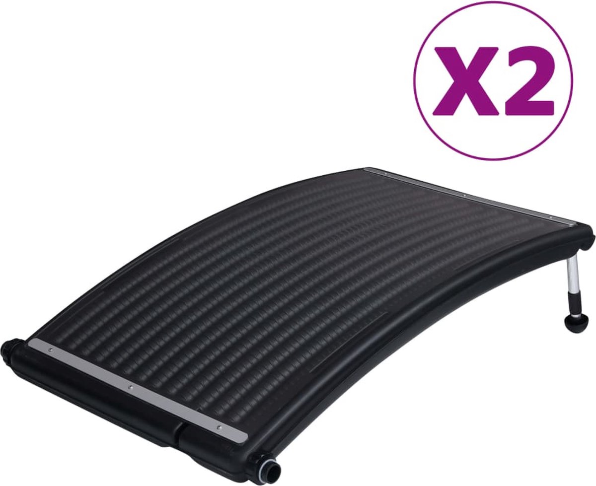 vidaXL Zwembadverwarmingspanelen solar 2 st gebogen 110x65 cm