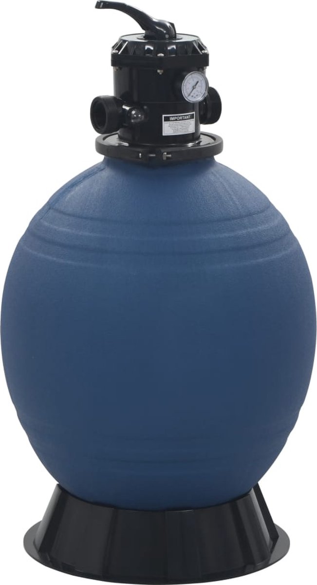 vidaXL Zwembadzandfilter met 6-positie ventiel 560 mm blauw