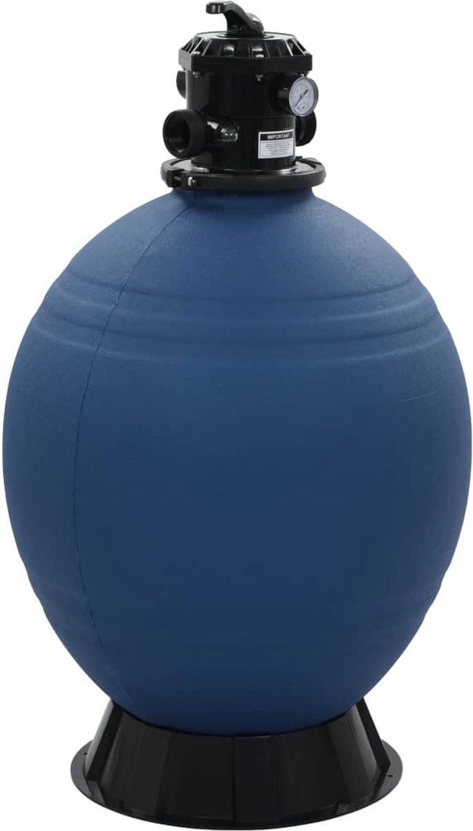 vidaXL Zwembadzandfilter met 6-positie ventiel 660 mm blauw